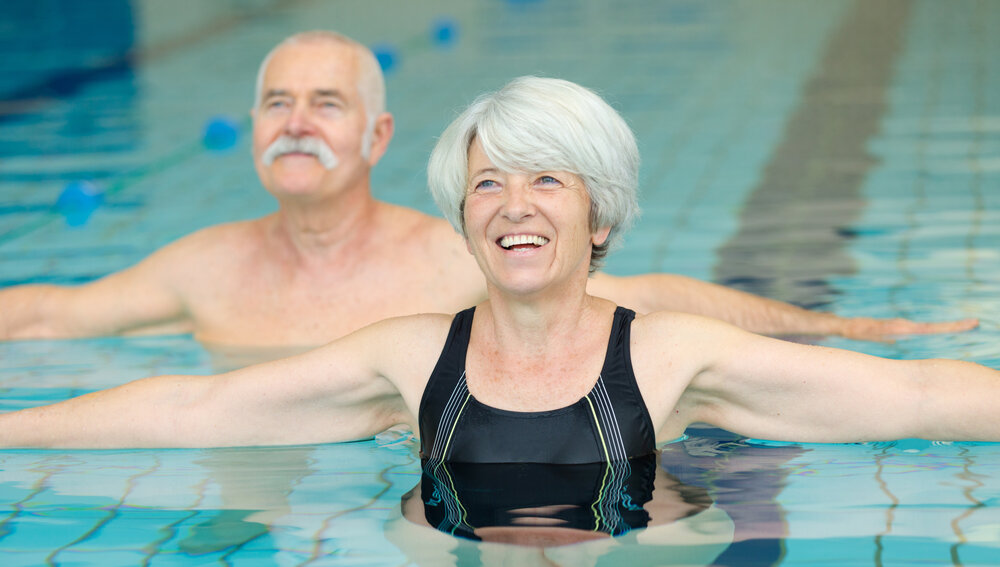 Personen beim Aqua-Fitness